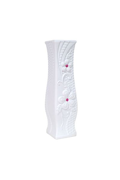 OEM White Vase with Pattern, 60 cm