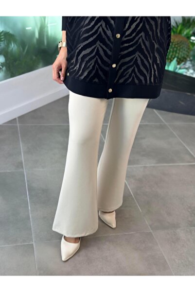 Armine Trend Spanish Leg Trousers 25Kt204 Beige