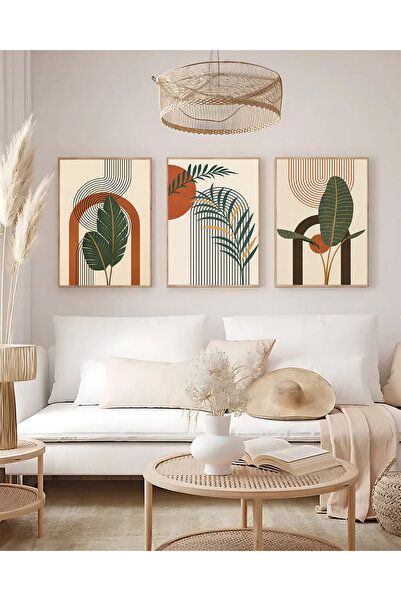 woodsia Set de pictură din lemn MDF cu aspect cadru 3 piese UCMD SET1033