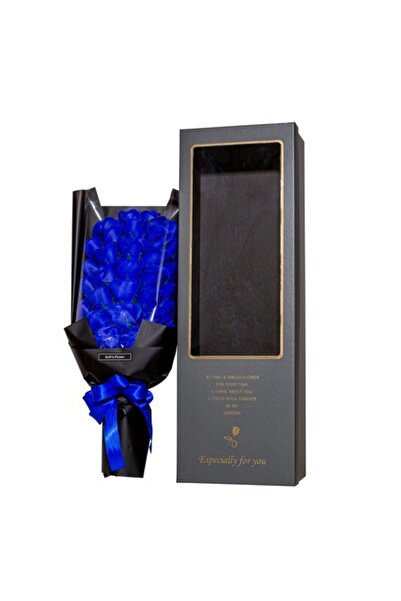 Jupiter Buchet din 33 trandafiri, parfumati de sapun albastri