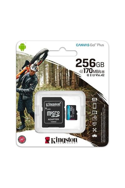 Kingston 256Gb Canvas Select Plus Gen3 Micro Sdxc 100Mb/S A1 Memory Card, Sdcs3/256Gb