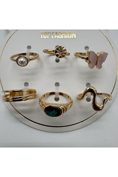 TAKIŞINA طقم خواتم مجوهرات ذهبية 1 - ذهبي