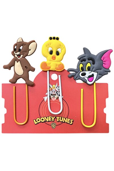 Buki'nin Atölyesi Tom ve Jerry Tweety Kitap Ayracı / Ataç 3 lü Set