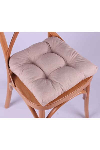 TicaretJet Kare Krem Sandalye Minderi 40 X 40 Cm | Minder | Bahçe Balkon Minderi