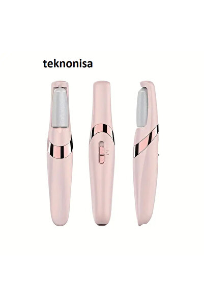 teknonisa USB Şarj Edilebilir Elektrikli Ayak Pedikür Aleti Şık Beyaz Altın Vurgularla, Pürüzsüz Ayak rulo BAŞ
