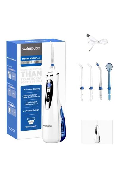 smarbo جهاز تنظيف الأسنان المائي المحمول Waterpulse V400 Plus