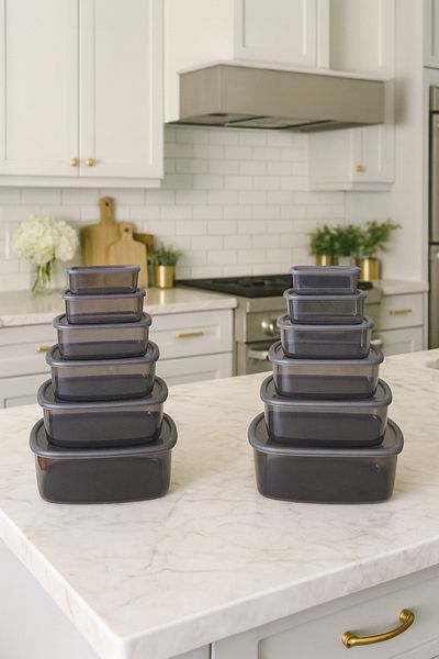 Vienev 12-Piece Airtight Storage Container Anthracite