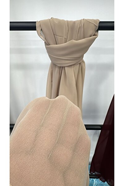 Butik İPEK&ÖZEL DOKUMA ŞAL HAFİF VE ZARİF DOKULU BEJ RENK