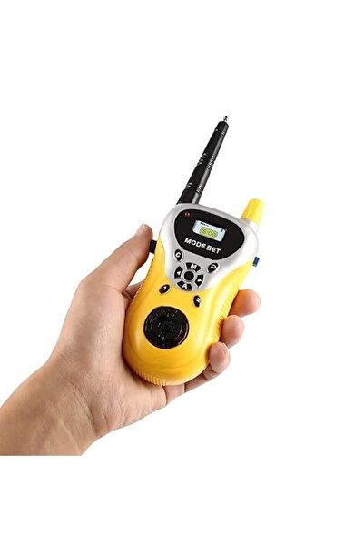 dalip Set walkie-talkie, 2 pieces, extendable antenna 21 cm, maximum distance 100m, Yellow
