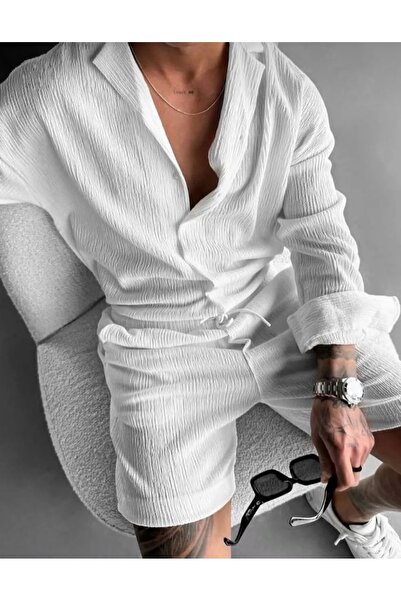 GBRO New Season Oversize Long Sleeve Shirt-Shorts Set of 2