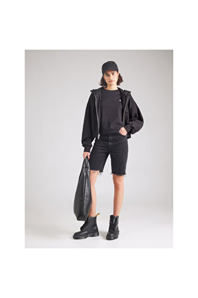 Calvin Klein Ck Lv047c216g French Terry Woven Label Fz Hood Kadın Sweatshirt