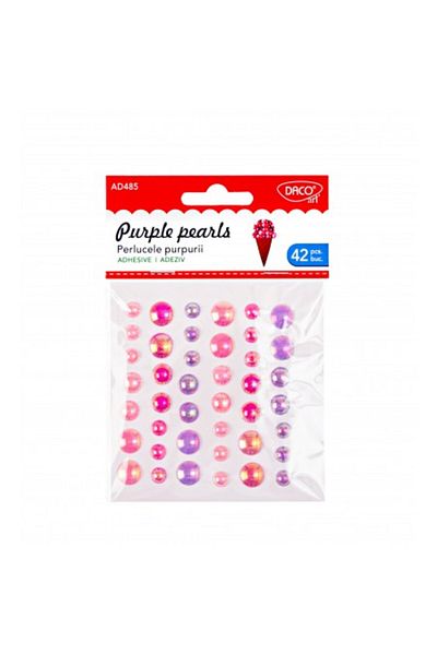 daço Craft Accessory Purple Pearls, Color Purple, Material Plastic, 42 pcs/Set