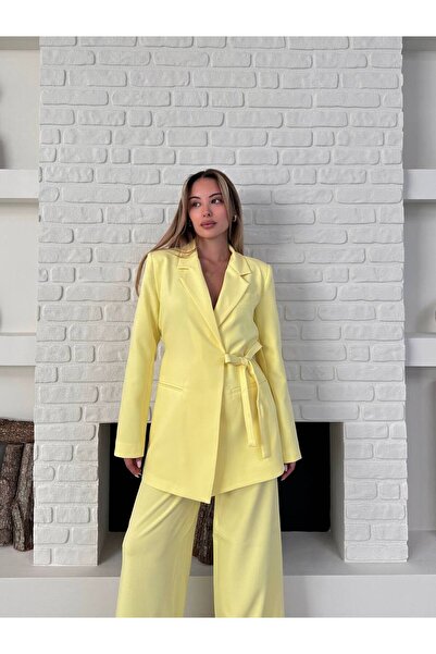 ZF BUTİK Női dupla öves blézer dzseki nadrágkosztüm