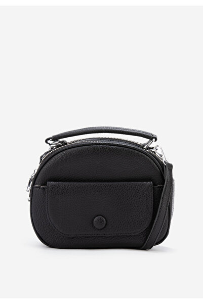 B T Shoes Černá rukojeť kabelky Epica