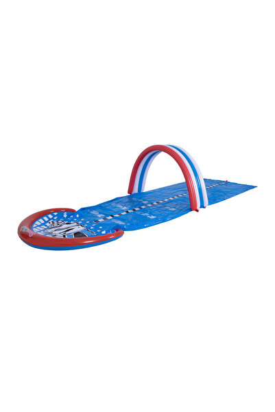 Fab N Funky Kids Water Slide, Fun Design, Dual Sliding Lanes, 3 Years+, 488 x 165 x 95 cm - Blue