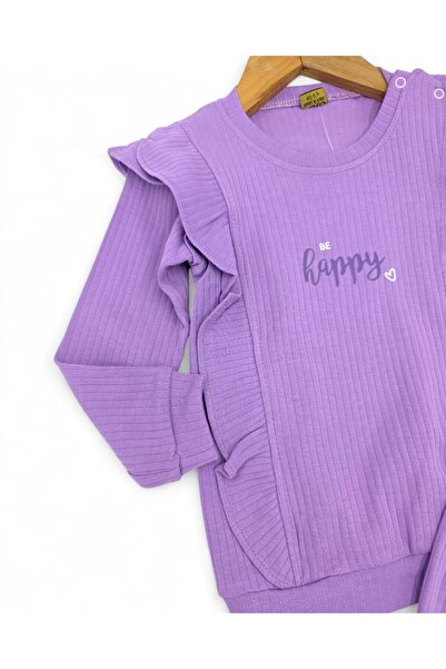 Ege Bebek Baby Girl Happt Printed, Twill Fabric, Seasonal 6-9-12-18-24 Months Daily 2-Piece Bottom Top Set