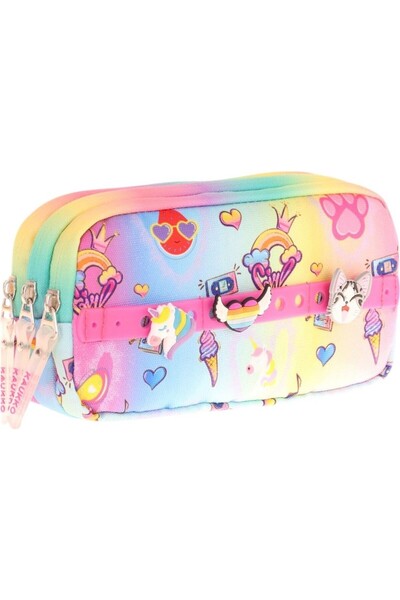 KAUKKO Kıds 3 Bölmeli Kalem Çantası (fancy Raınbow)krn-L8244