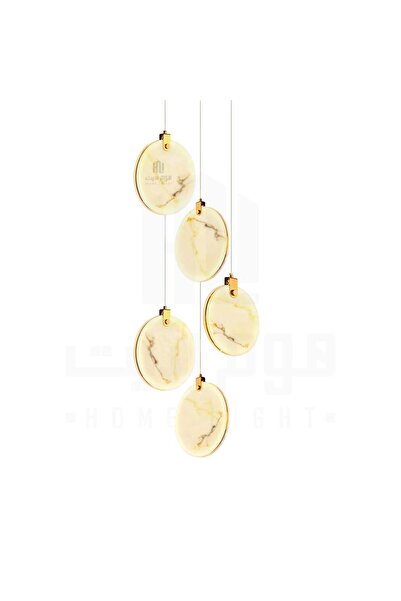 homelight ثريا مودرن ليد خماسية بتأثير الرخام