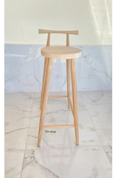 Genel Markalar Yüksek Midilli Bar Tabure 60 -65-70 ert ahşap tasarım