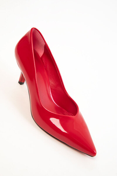 SOHO Red Patent Leather Women's Classic Heeled Shoes 20821