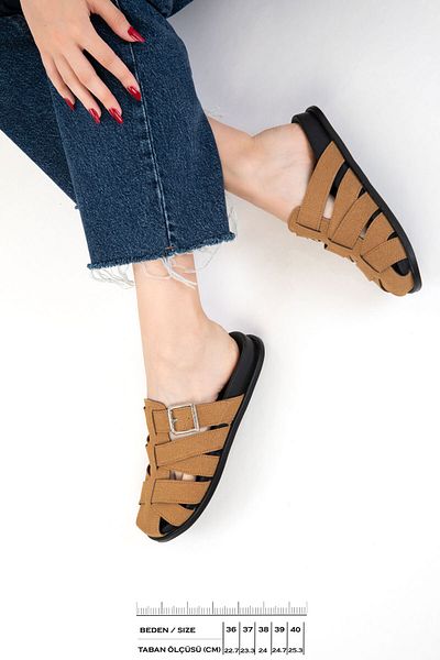SOHO Camel Suede Women's Slippers 20700