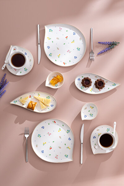 Emsan Daisy Porselen 32 Parça 6 Kişilik Kahvaltı Takımı