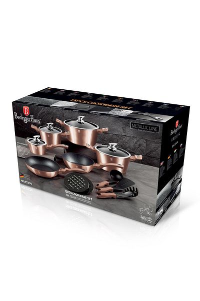 Berlinger Haus Berlinger Haus 15 részes edénykészlet Metallic Line Rose Gold Edition