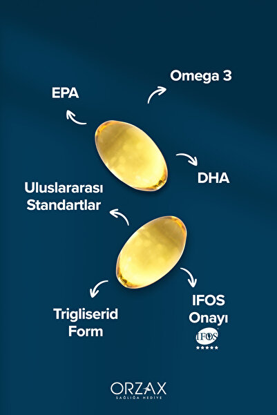 Ocean Orzax 500mg Saf Balık Yağı Limon Aromalı Blister 60 Kapsül