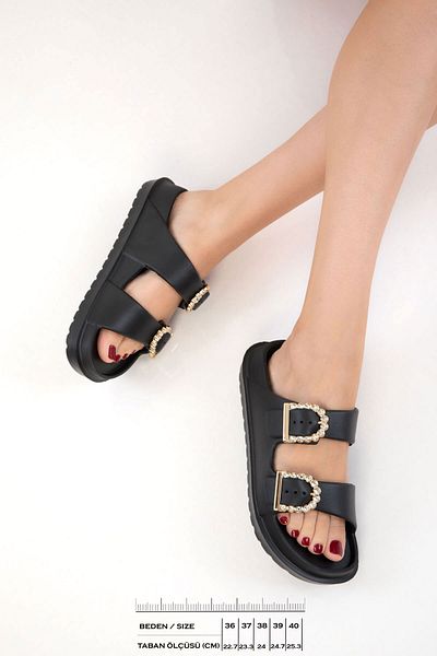 SOHO Black Women's Slippers 20792