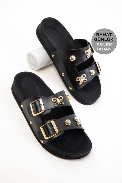 SOHO Black Women's Slippers 20757