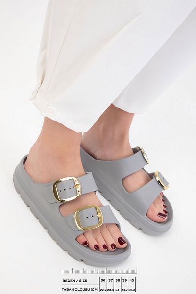 SOHO Gray Women's Slippers 20418