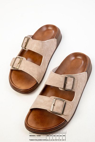SOHO Beige Men's Slippers 20304