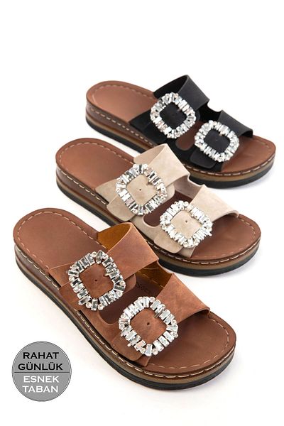 SOHO Beige Women's Slippers 20704