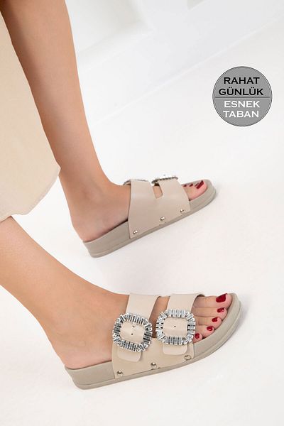 SOHO Beige Women's Slippers 20813