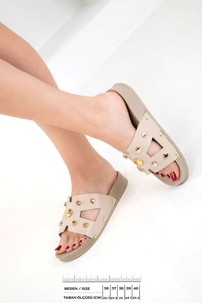 SOHO Beige Women's Slippers 20661
