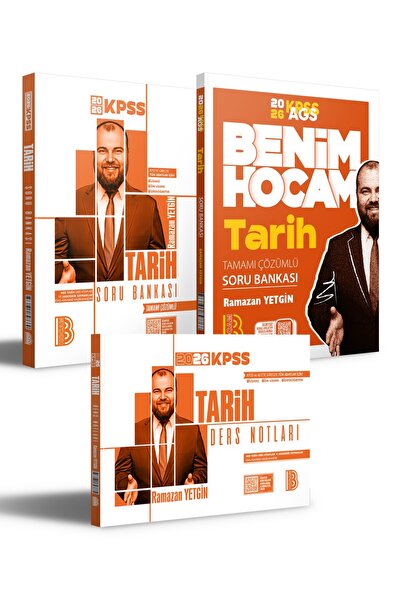Benim Hocam Yayınları 2026 KPSS AGS Tarih Soru Bankası ve KPSS Tarih Ders Not...