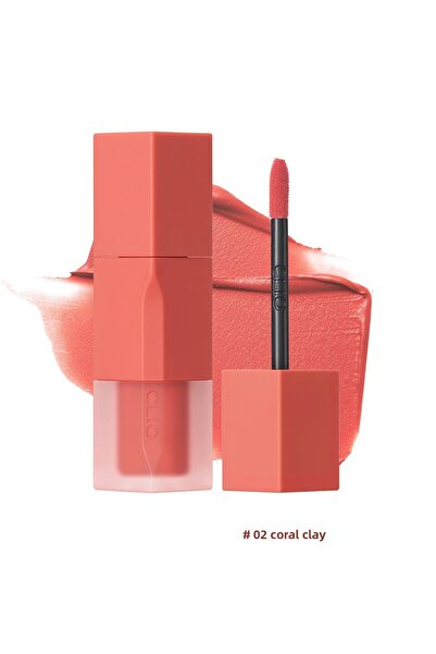 CLIO CLIO Chiffon Blur Tint - مظهر طبيعي، ناعم ومخملي (02 طين مرجاني)