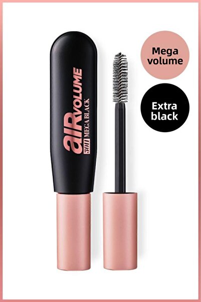 L'Oreal Paris ماسكارا Air Mega Black – تدوم حتى 30 ساعة – أسود إضافي