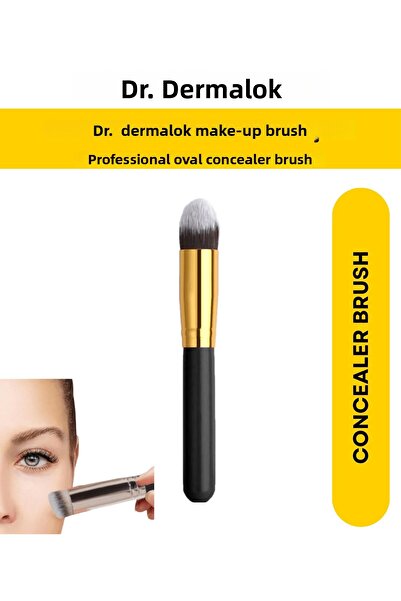 Dr.Dermalok فرشاة خافي العيوب البيضاوية الاحترافية، فرشاة مكياج، فرشاة خافي العيوب