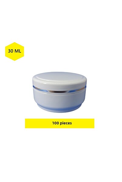 demethome Cutie goală pentru pomadă-crem-cosmetice 30 ml Borcan pentru cremă din plastic 30 cc 1-5-10-25-50-100-250 bucăți opționale