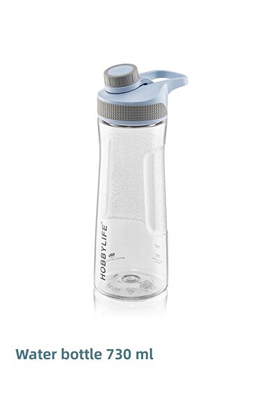 HOBBY LİFE Transparent Sports School Office Water Bottle 730ml Blue Clear