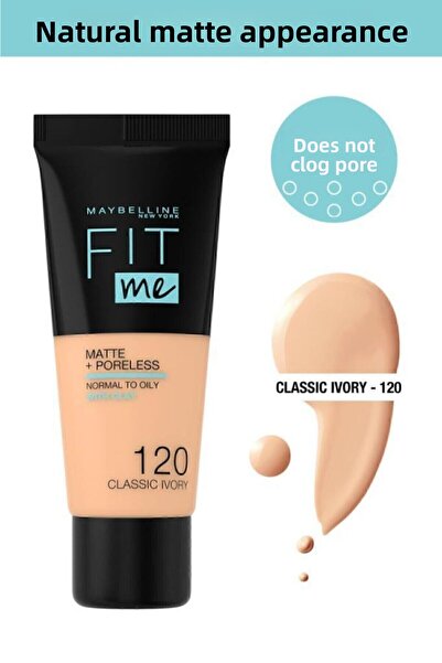 Maybelline New York Fit Me Ματ+Απαλλαγμένο από τους πόρους Μέικαπ - 120 Κλασι...