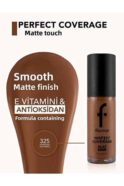 Flormar Mat Touch High Pigmented & Matte Finish Foundation Containing Vitamin E