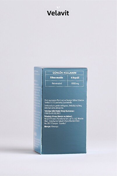 Velavit V-Resveratrol 120 Capsules