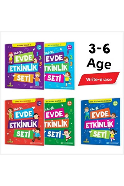 yükselen zeka مجموعة أنشطة منزلية للأعمار من 3 إلى 6 سنوات، تمارين الخط، الأر...