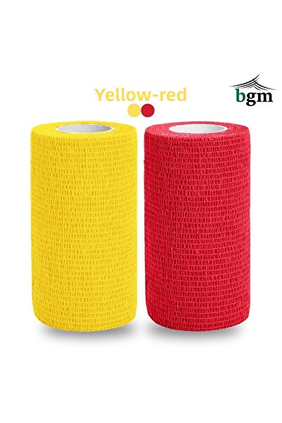 bgm ضمادة مطاطية ذاتية اللصق مقاس 10 سم × 4.5 متر، شريط رياضي كوبان