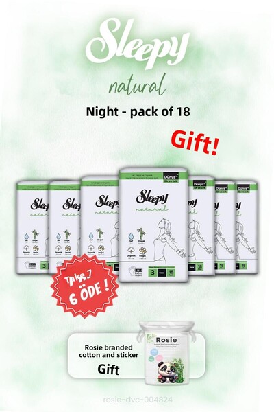 Sleepy Buy 7 Pay 6 Sleepy Natural Night 18 Pack Night and Rosie
