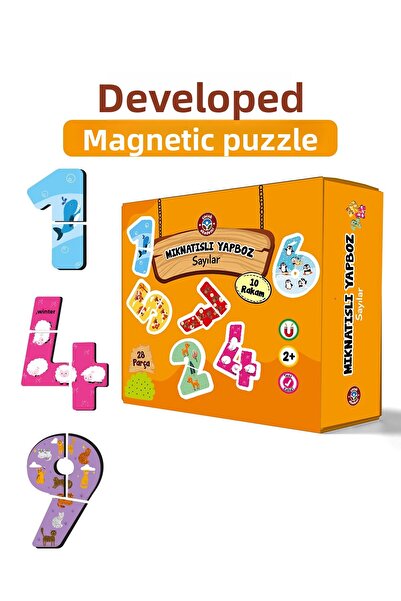 Çocuk Akademi Children's Academy Magnetic Puzzle Series Numbers