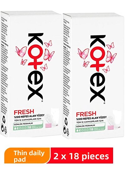 Kotex فوط يومية غير معطرة 18 قطعة × 2 قطعة