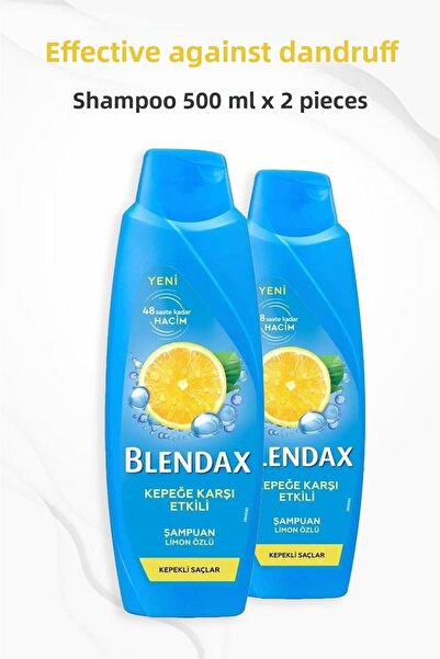 Blendax Lemon Extract Anti-Dandruff Shampoo - 500 ml x 2 Pieces